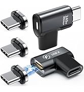 YaCeSyn 2 Pack 240W Magnetic USB C Adapter with 4 Connector Tips, 24Pin 90 Degree Magnetic Type-C...