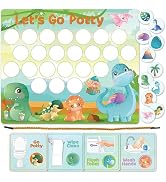 Bright Seed Reusable Magnetic Dinosaurs Potty Training Chart, Potty Training for Boys, Potty Trai...