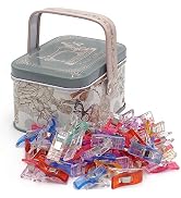 Performore Magik Clips, Multicolored, 100 Pack- Sewing Clips for Quilting and Crafts with Decorat...