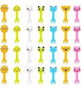 28 Pieces Animal Food Picks for Lunchbox, Mini Fun Fruit Picks for Lunch Accessories, Lunch Picks...