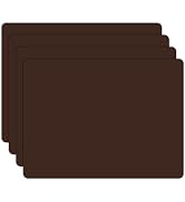 yuuzue 4 Pcs Silicone Placemats for Dining Table, Food-Grade Heat Resistant Table Mat, Non-Slip W...