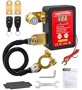 FASTSTORM 250A 12-24V Remote Battery Disconnect Switch with Extra Negative Battery Cable Led Volt...