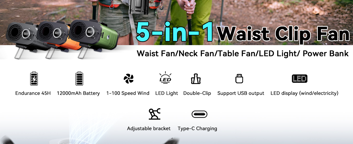 portable waist fan