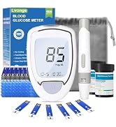 Glucose Monitor Kit, High Accuracy Blood Sugar Testing Kit with 100 Glucometer Strips & 100 Lance...