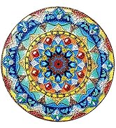 BOSOBO Mouse Pad, Round Mandala Mouse Mat, Small Mousepad with Designs, Non-slip Rubber Mouse Pad...