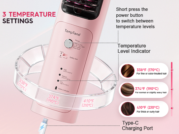 cordless straightener brush