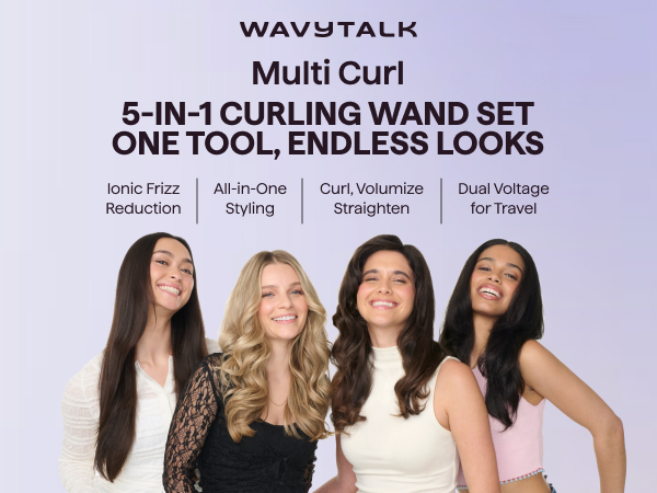 wavytalk 5 in 1 curling wand set
