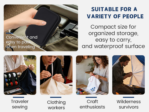 Portable sewing kit, suitable for a variety of occasions