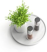 Lazy Susan Organizer Homerays 9 Inch Non-Skid Bamboo Lazy Susan for Kitchen Rotating Spice Rack f...