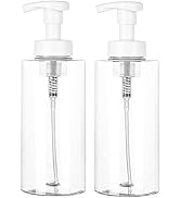 UUJOLY Foaming Soap Dispenser, 17 OZ Refillable Plastic Soap Pump Bottle for Liquid Soap, Shampoo...
