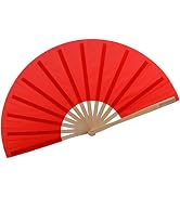 HONSHEN Bamboo Large Folding Hand Fans Performance Fan for Events Dance Performance Festivals Gif...