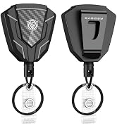 Oaridey Heavy Duty Retractable Keychain with Belt Clip, Retractable Badge Holders with Carbon Fib...