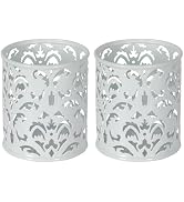 EasyPAG Metal Round Pencil Holder 2 Pack Pen Cup Holders Organizer for Desk, White