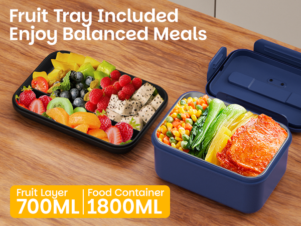 Large capacity cordless lunch box for men
