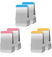 Chip Clips Heavy Duty,12 Pack Chip Bag Clip with Colored Silicone,Stainless Steel Bag Clips for F...
