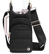 Elmklare Water Bottle Holder with Strap for 30/32 oz, Crossbody Water Bottle Carrier Bag with RFI...