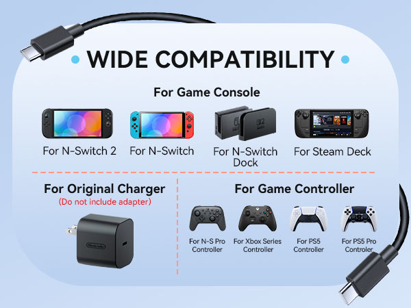 nitendo switch 2 charging cable