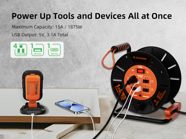 extension cord holder reel