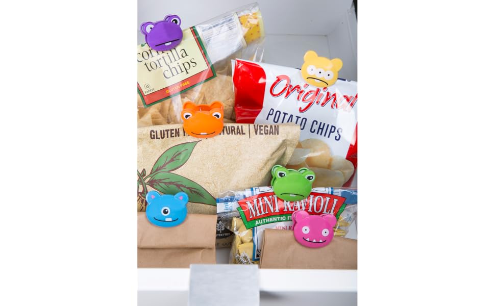 Bag Clips 6 Set + Crazy Monsters - BC05XM