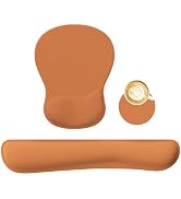 RICHEN Wrist Rest Support for Mouse Pad&Keyboard Set with Coaster,Concave Curved Memory Foam, Non...