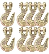 8 Pack 5/16 Chain Hook Heavy Duty Clevis Grab Hook Grade 70 Chain Forged Alloy Steel for Trailer ...
