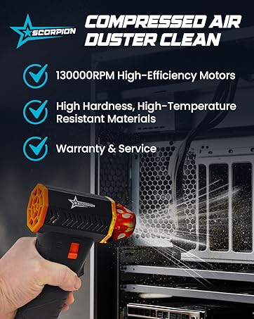 compressed air duster electric air duster portable air blower with led light air duster for pc