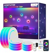 KANTUTOE DIY LED Wall Lights, Led Strip Lights, Customizable LED Constellation Light with App & R...