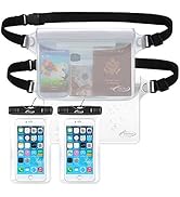 AiRunTech Waterproof Cell Phone Bag, 4 Pack Waterproof Dry Bag for Fishing, Sledding,Skating,Skii...