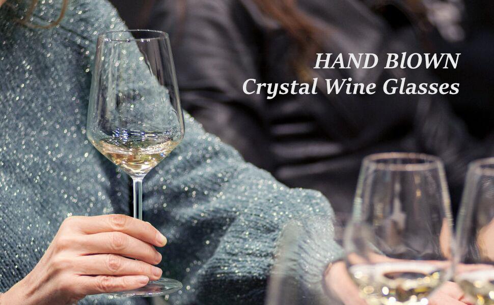 crystal wine glasses