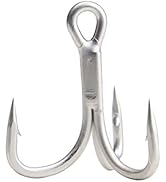Beoccudo Saltwater Treble Hooks Large Size 4X Strong Triple Fishing Hooks for Big Game Trout Blue...