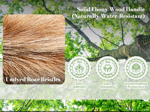 Natural Boar Bristle Dry Body Brush for Lymphatic Drainage