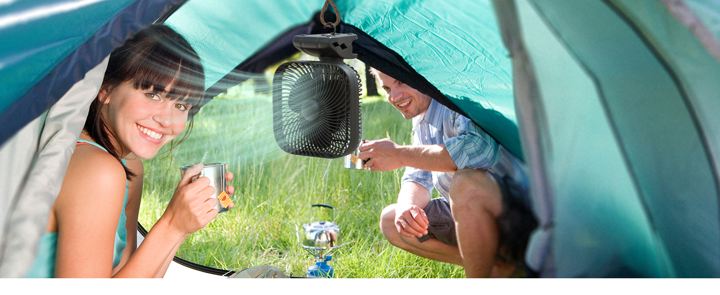 Clip on the Camping Tent