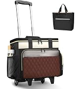 Ytonet Rolling Teacher Bag, 15.6 Inch Rolling Laptop Bag with Detachable Dolly & File Teacher Tot...