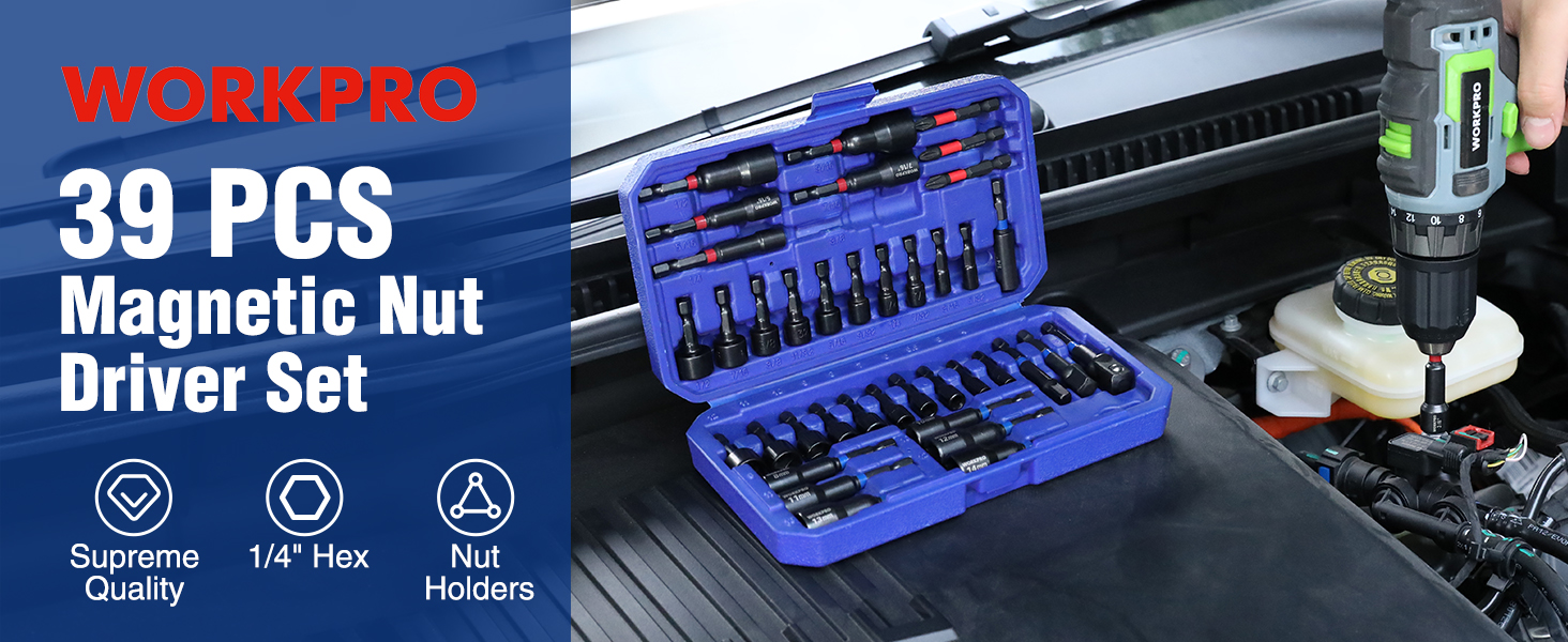 WORKPRO 39-Piece Nut Driver Set