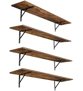 DINZI LVJ Long Wall Shelves, Set of 4, 47.3Inch Wall Mounted Shelves, Extra Large Wall Storage Le...