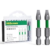 SL4 Flat Head Screwdriver Bits, 2-Inch Heavy Duty Slotted Bits, High Torque Impact-Rated S2 Steel...