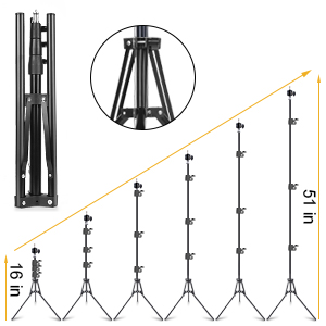 Telescopic Tripod for iphone with Ring Light