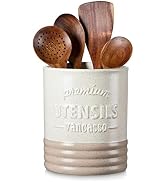 vancasso Sabine Utensil Holder, 7.2" Large Utensil Crock for Kitchen Counter, Ceramic Utensil Cro...