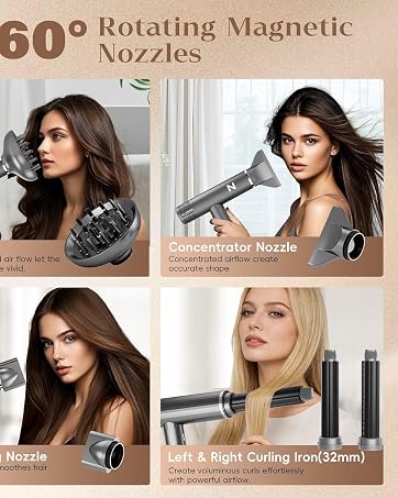 hair dryer with curler