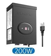 SUNVIE 200W Low Voltage Landscape Lighting Transformer with Timer and Photocell Sensor Waterproof...
