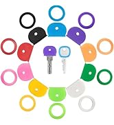 GoorDik 20 Pack Key Color Caps Covers Tags, Soft Rubber Key Identifiers, Plastic Key Toppers for ...