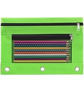 Pencil Pouch for 3 Ring Binder, Pencil Case Bag with Zipper, 600D Fabric Pencil Pouch Holder Acce...