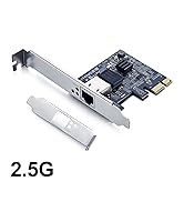 2.5G NIC PCIe Network Adapter 2500/1000/100Mbps PCIe Gigabit Ethernet Card, Single RJ-45 Port, wi...