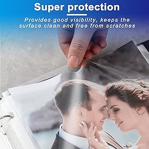lastic Sleeves for Binders, Top Loading Paper Protector Letter Size