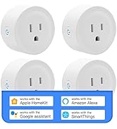 Smart Plug Work with HomeKit, DoHome Smart WiFi Outlet Work with Apple HomeKit, Alexa and Google ...