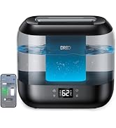 DREO Smart Humidifiers for Bedroom, 4L Cool Mist Humidifier | Top Fill, Quiet Sleep 28 dB, 36H Ru...