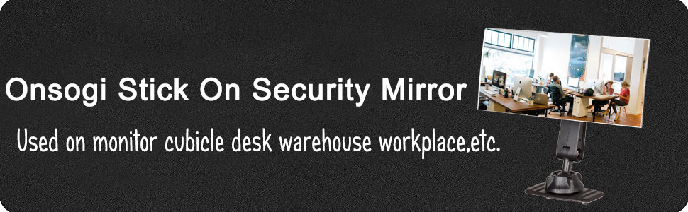 Acrylic Wide Angle Rear View Mirror for Cubicle Desk Computer PC Monitor to See Behind You