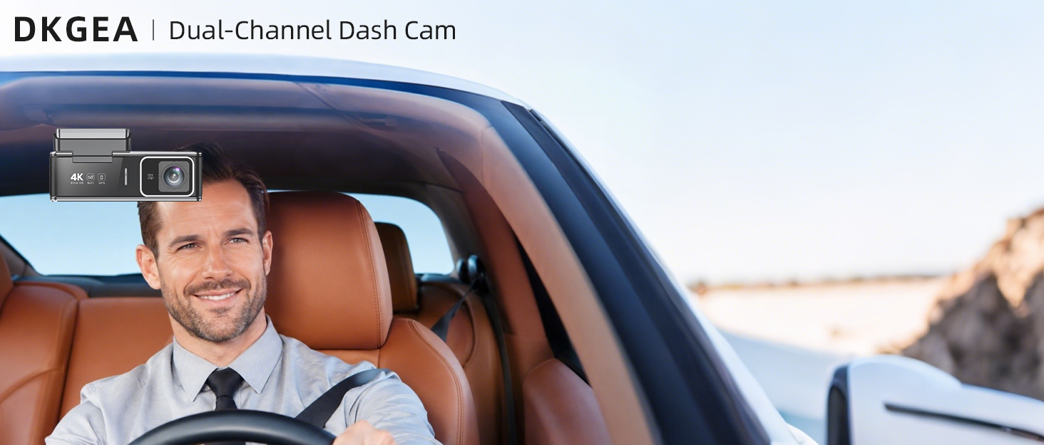 4K Dual Dash Cam Front and Rear