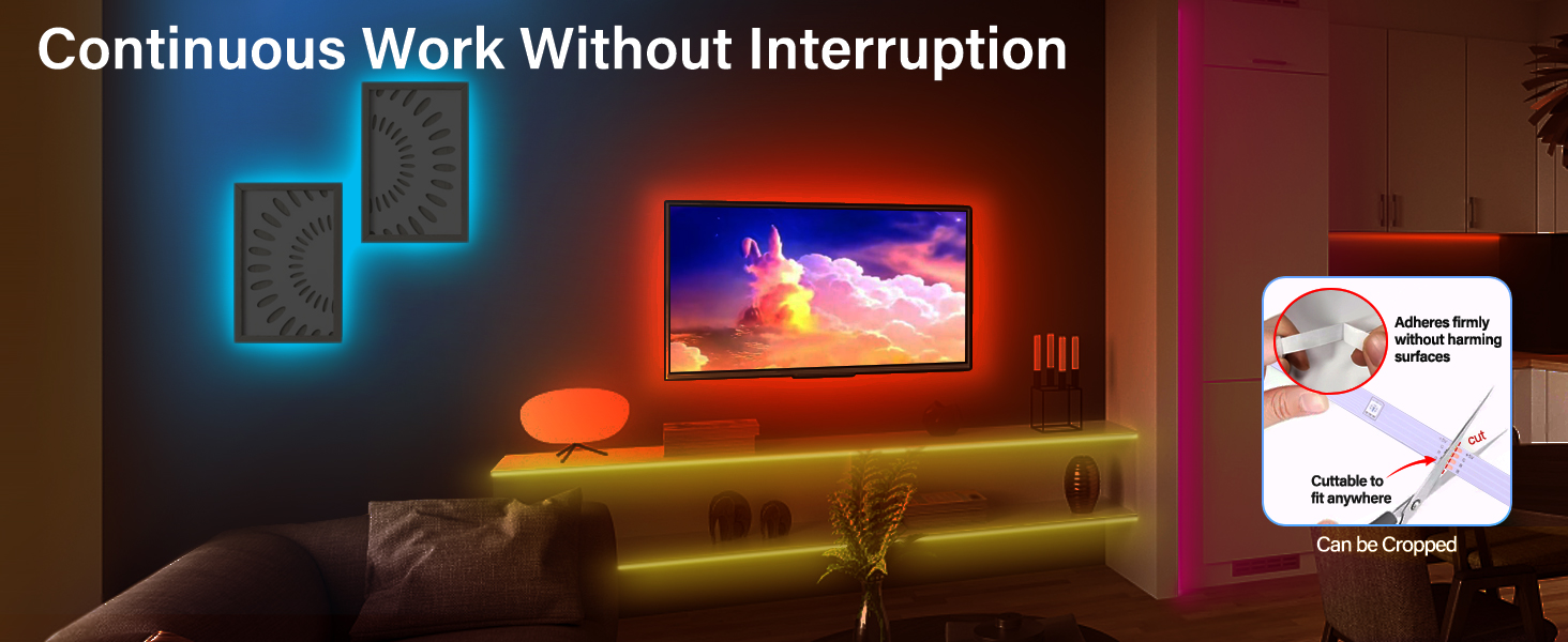 led strip lights that work continuously without automatic interruption
