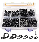 mankk 306 Pcs Nylon Plastic R-Type Cable Clips 6 Sizes (3/16'' 1/4'' 3/8'' 1/2'' 3/4'' 1'') Wire ...